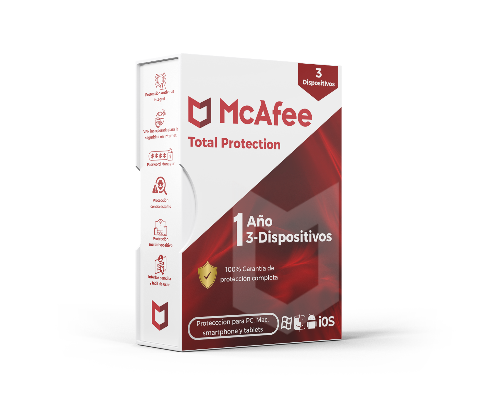 McAfee Total Protection (3 dispositivos 1 año)